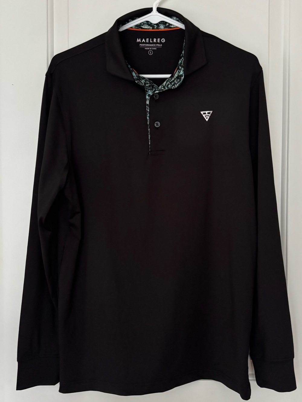 Maelreg Golf performance polo shirt long sleeve black small